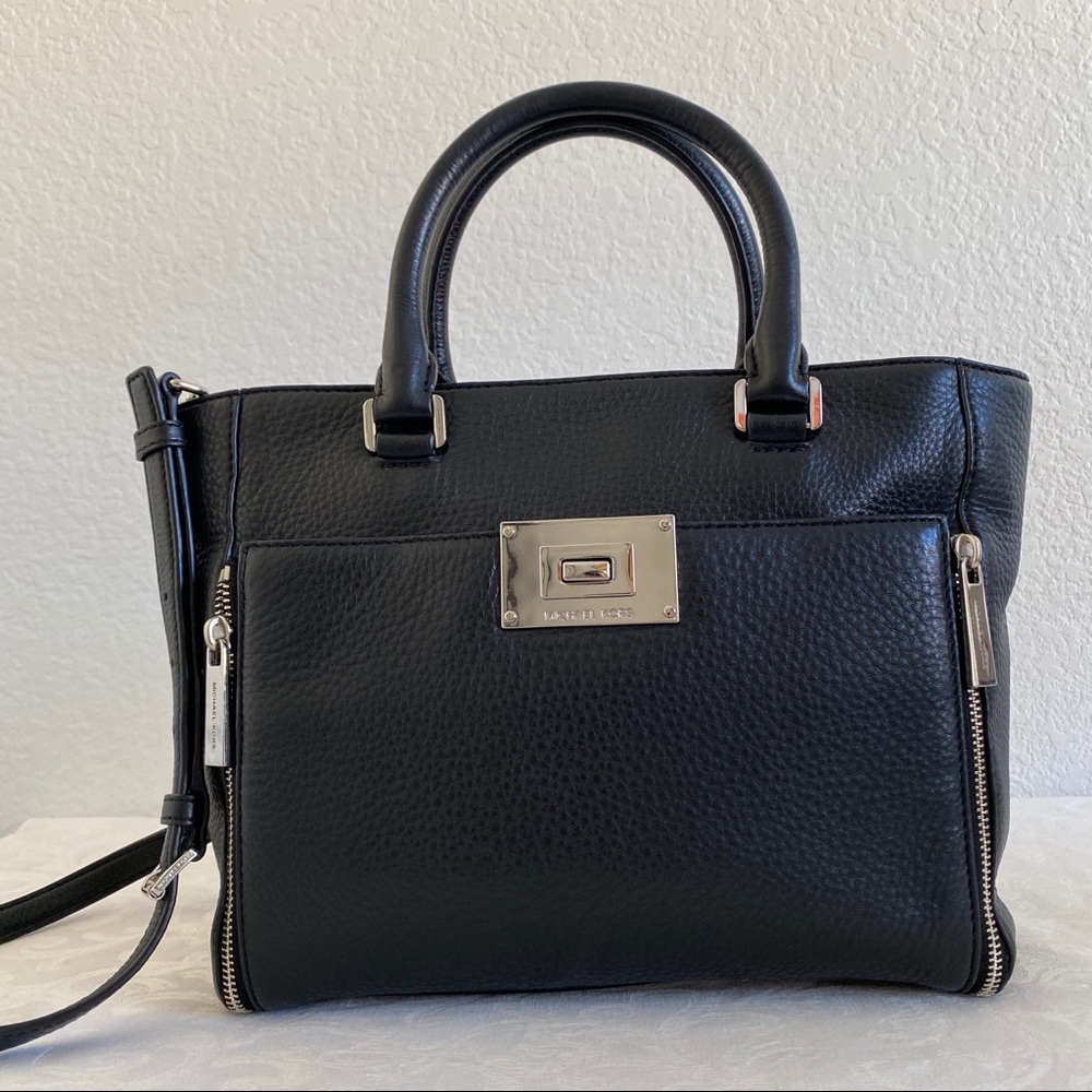 Michael Kors black Sloan Leather Tote